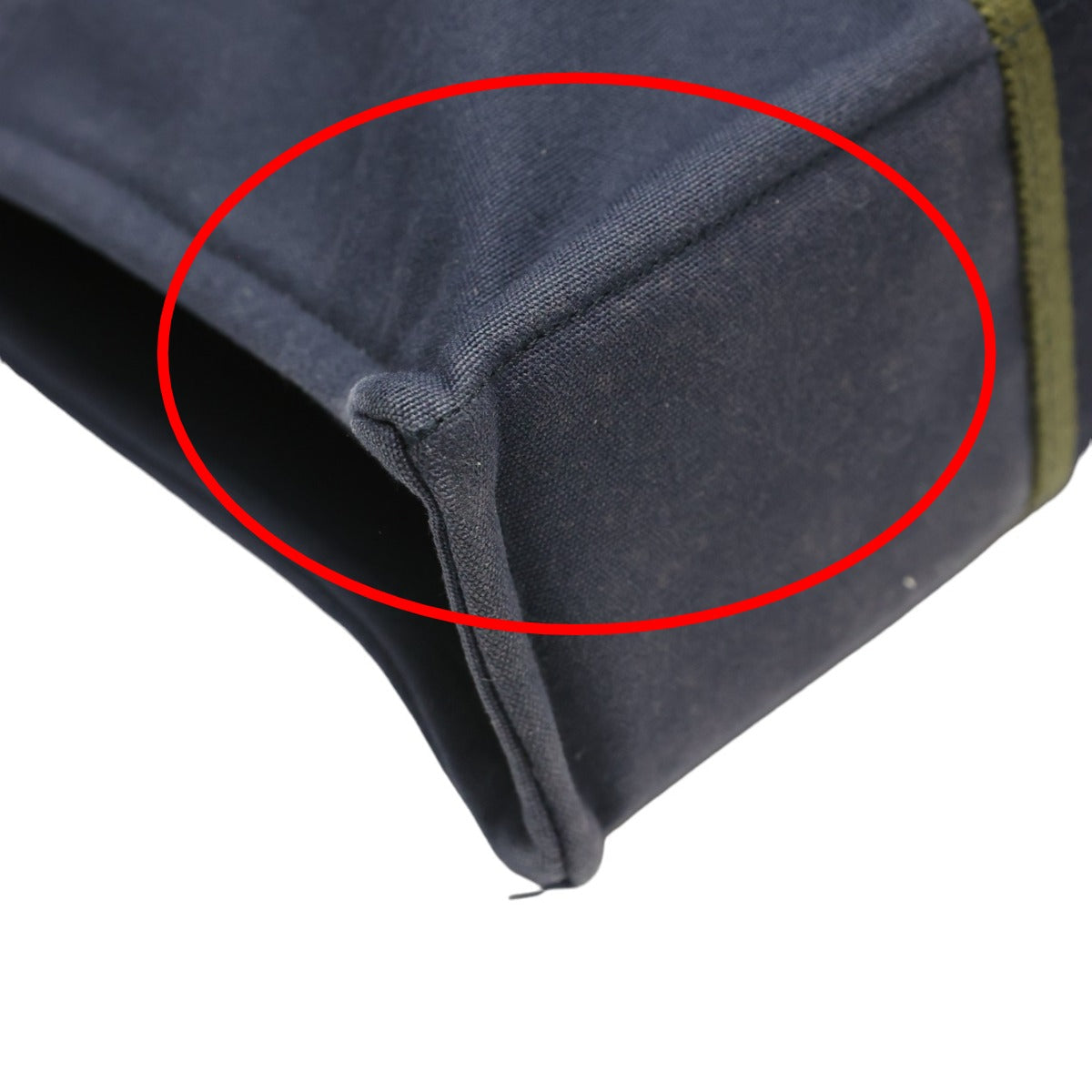 HERMES Tote Bag canvas Navy Tote Bag Fool Toe mens(Unisex)  d