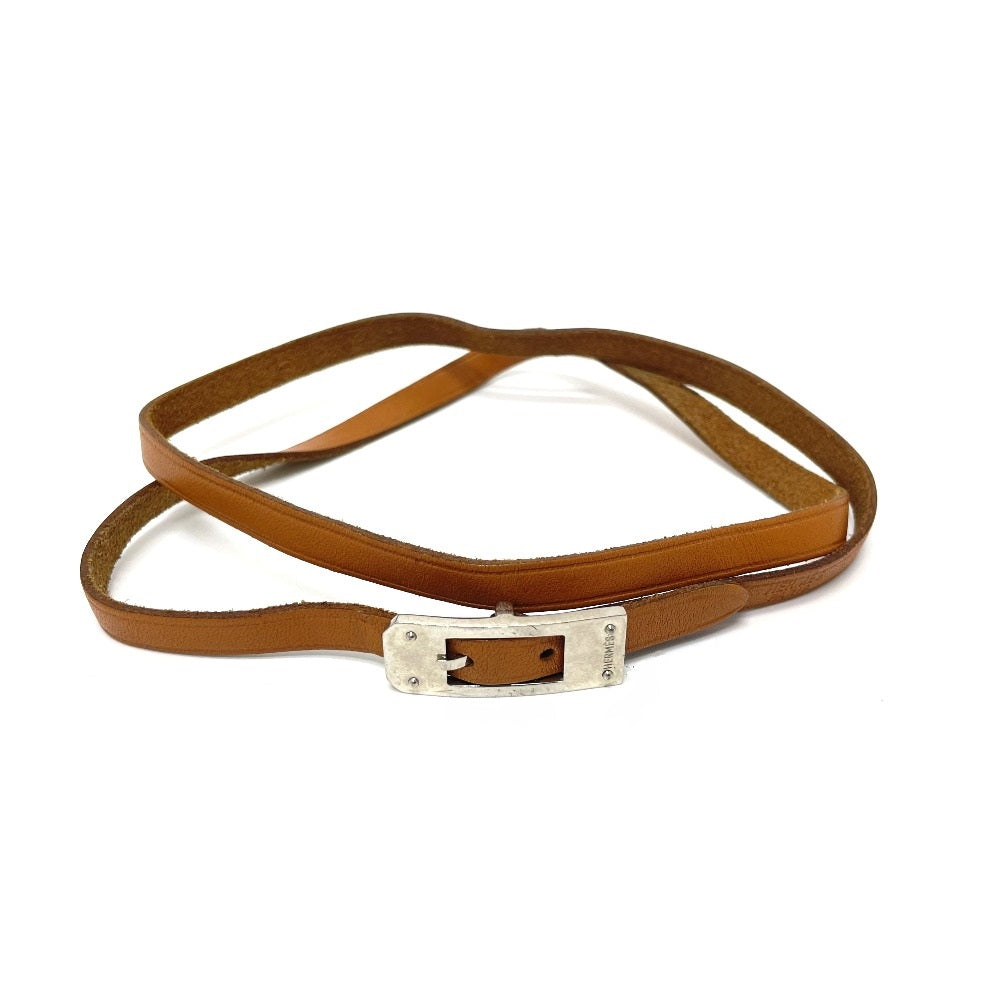 HERMES bracelet 8017 light brown Kelly Ardion Choker(Unisex)  d