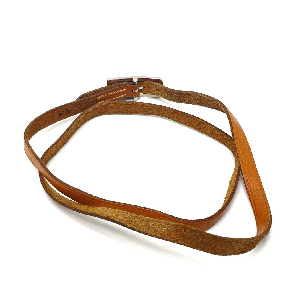 HERMES bracelet 8017 light brown Kelly Ardion Choker(Unisex)  d
