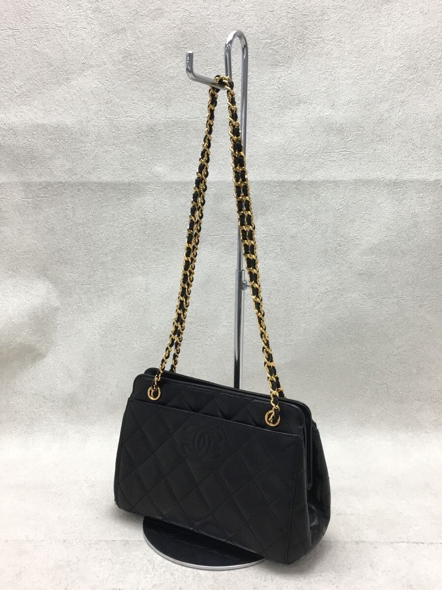 Chanel Matelasse Chain Shoulder Bag Leather Black