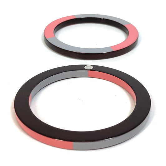 HERMES Bangle Wood, Lacquer Brown x Pink x Gray Accessories Bracelets Serie Wood Crudsell Women  d