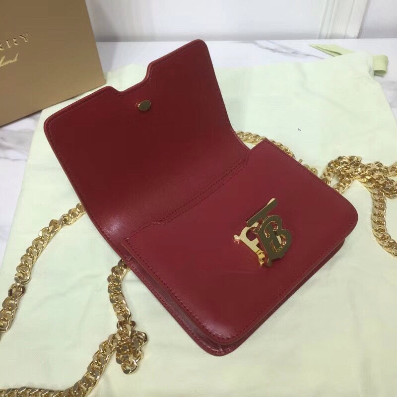 Top Quality Tb Chain Belt Bag Red For Women, Bags 6.6in/17cm