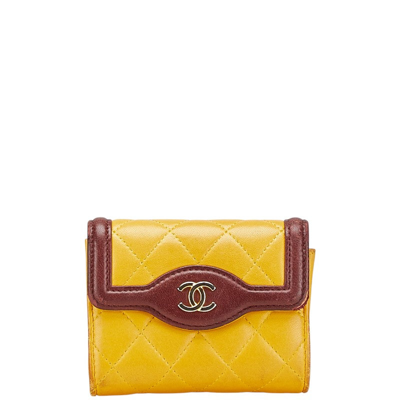 Chanel Coco Mark Matelassé Lambskin Coin Case Card Case