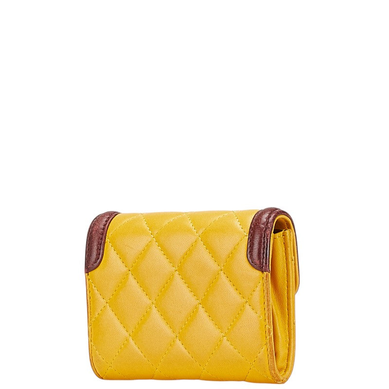 Chanel Coco Mark Matelassé Lambskin Coin Case Card Case