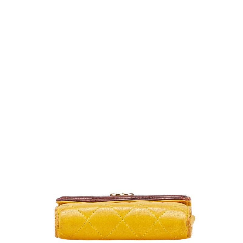 Chanel Coco Mark Matelassé Lambskin Coin Case Card Case