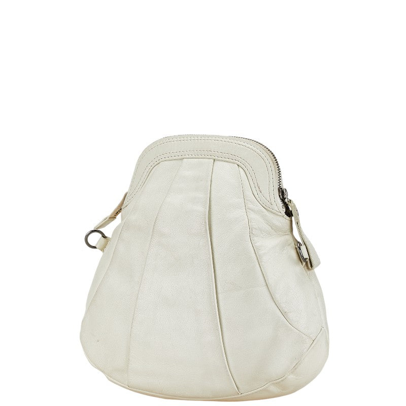 Burberry Blue Label Plate Logo Leather Shoulder Bag