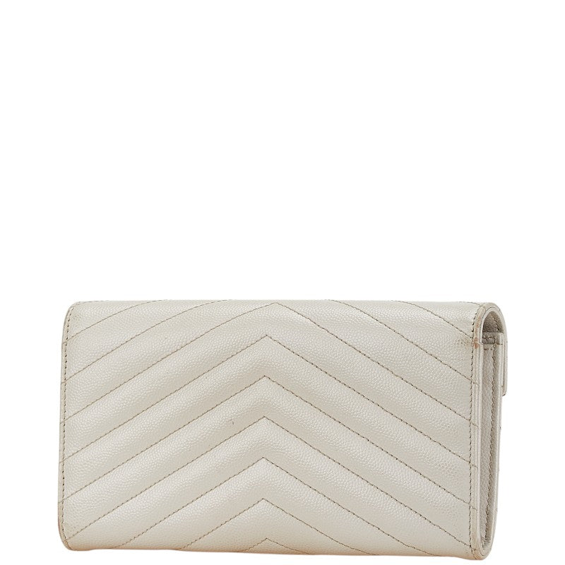 Saint Laurent Cassandra Leather Long Wallet