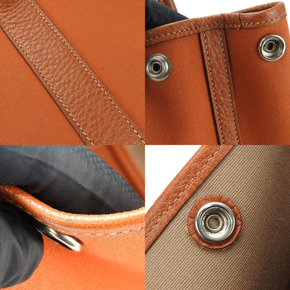 HERMES Tote Bag Canvas, Leather Orange Garden party TPM Women  d
