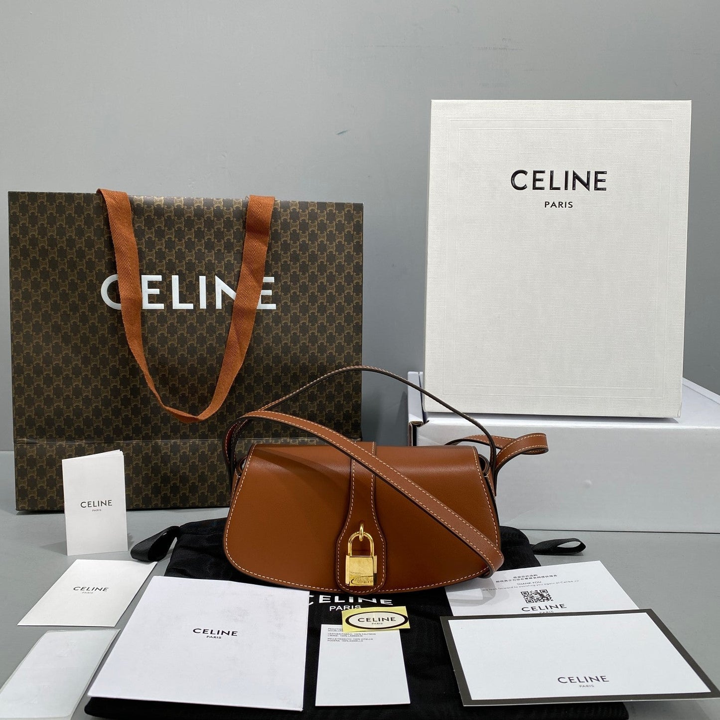 Top Quality Clutch On Strap Brown For Women 7in/18cm 10I593DQ1.04LU