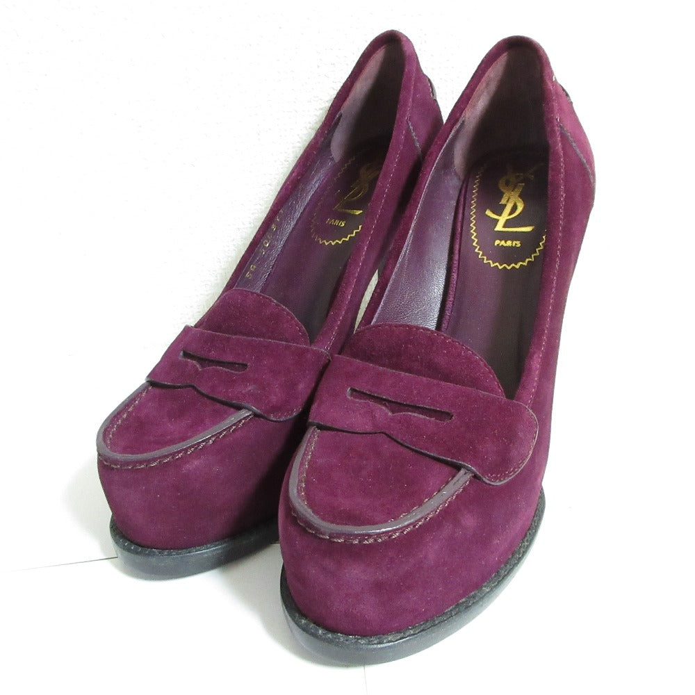 Yves Saint Laurent Suede Loafer Pumps