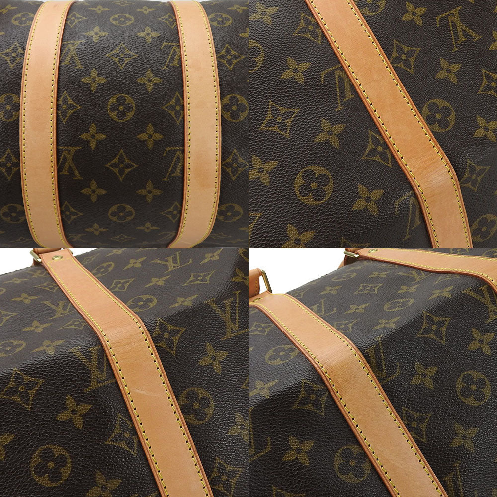 LOUIS VUITTON Boston Duffel bag M41428 Monogram, Tanned Leather Brown Keepall 45 unisex(Unisex)  d