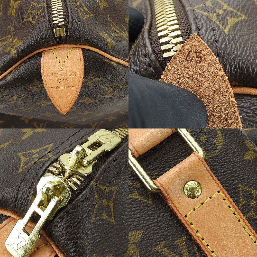 LOUIS VUITTON Boston Duffel bag M41428 Monogram, Tanned Leather Brown Keepall 45 unisex(Unisex)  d