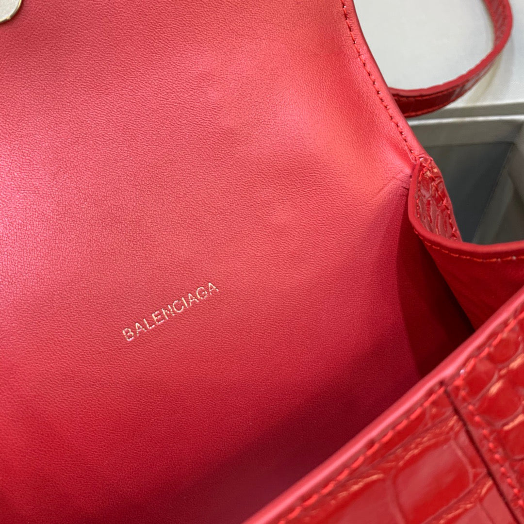 Top Quality Hourglass XS Handbag In Red, For Women,  Bags 7.4in/19cm