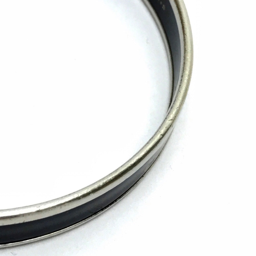 HERMES Bangle metal black Fan Curryche Emaille PM Women  d