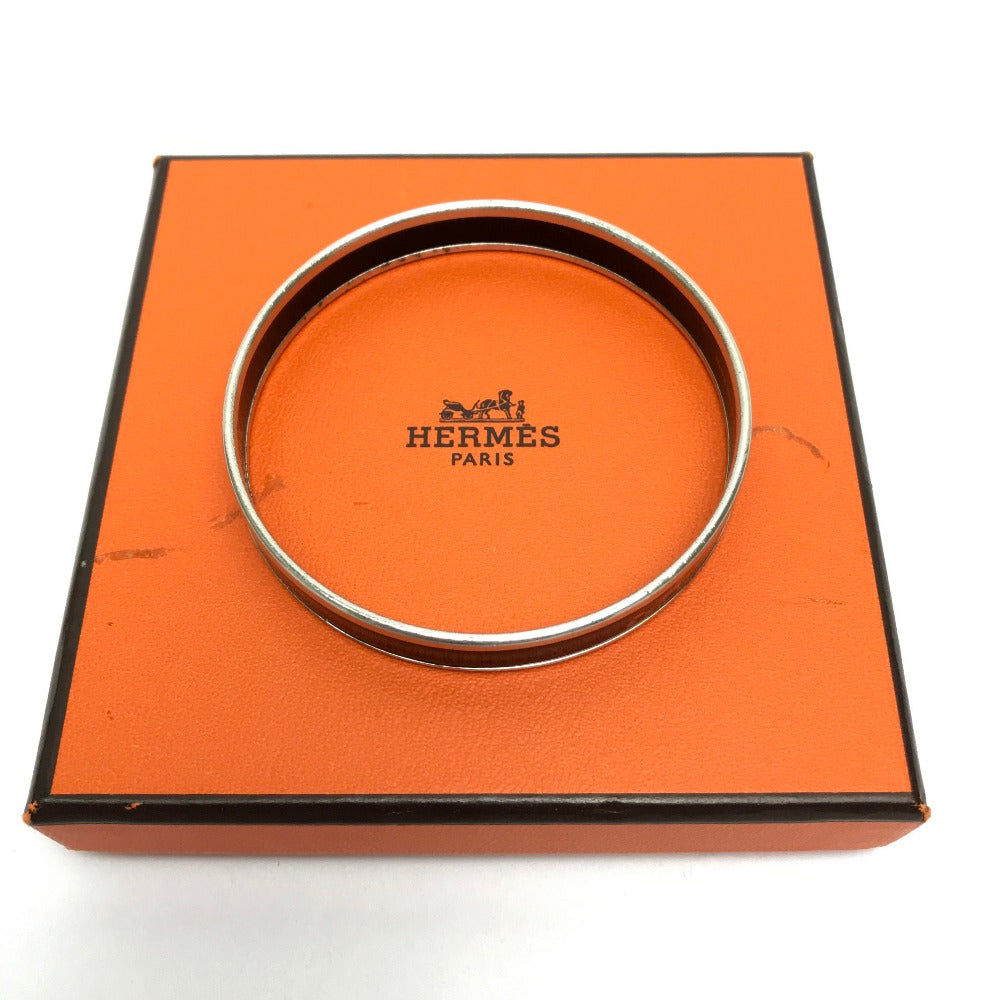 HERMES Bangle metal black Fan Curryche Emaille PM Women  d