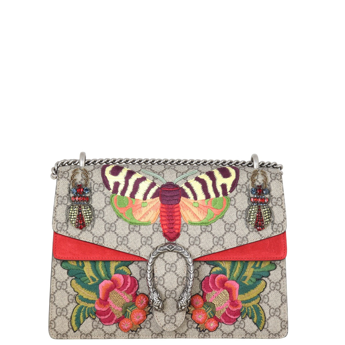 Gucci Dionysus GG Supreme Moth Embroidered Medium Shoulder Bag