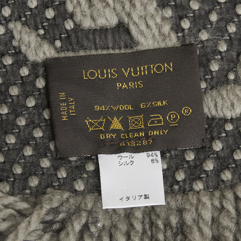 Louis Vuitton Louis Vuitton 413287 Maffler wool/silk grey