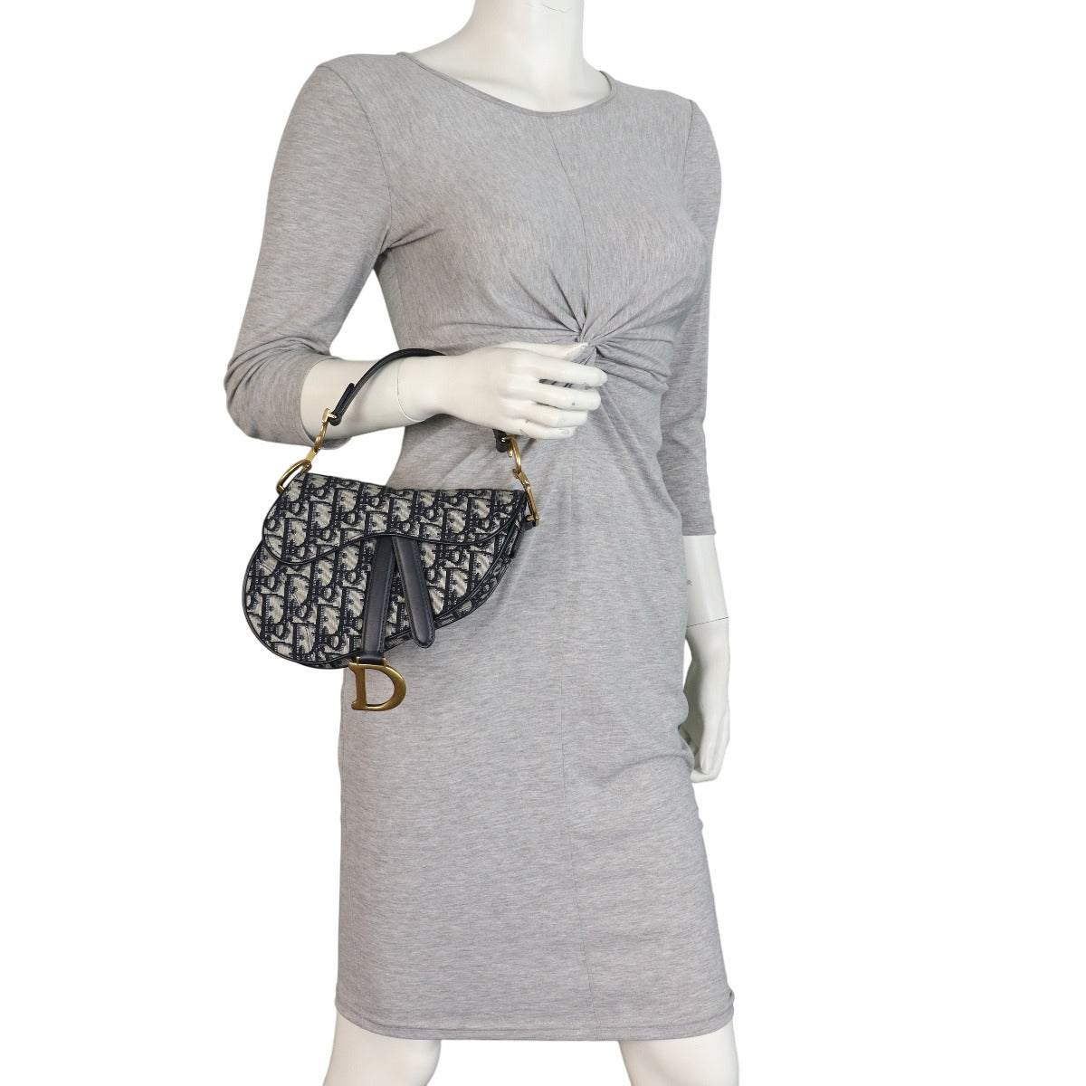 Dior Saddle Bag Mini Oblique with Embroidered Strap