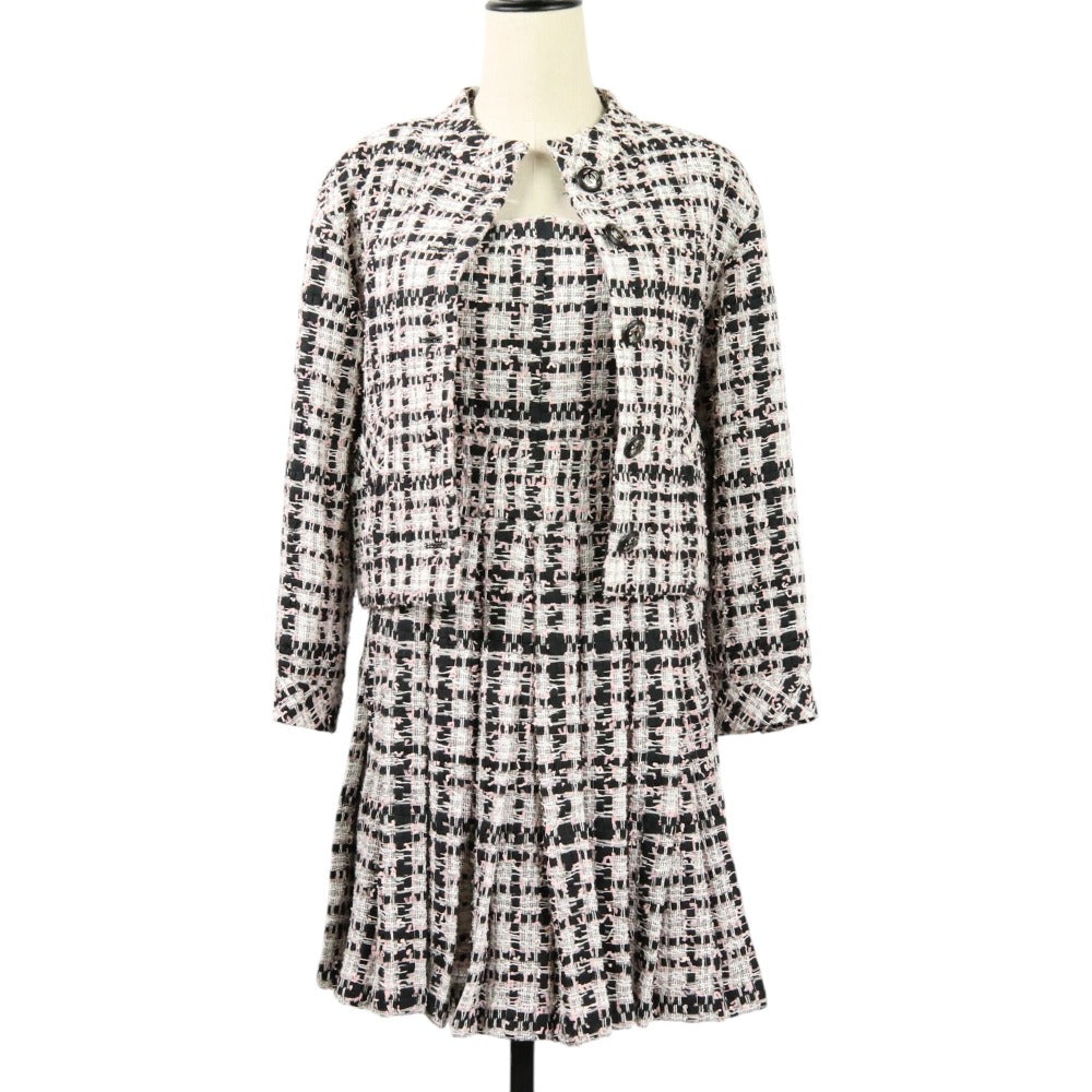Chanel Coco Mark Button Mix Tweed 2way setup