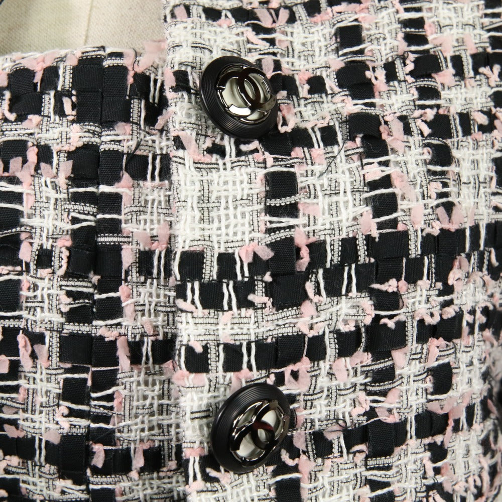 Chanel Coco Mark Button Mix Tweed 2way setup