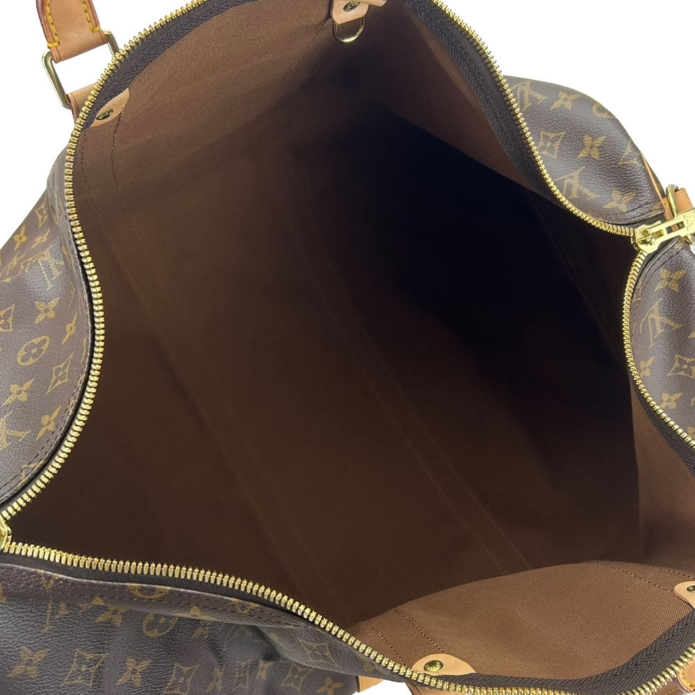 LOUIS VUITTON Boston Duffel bag M41414 Monogram Brown Keepall 55 bandouliere