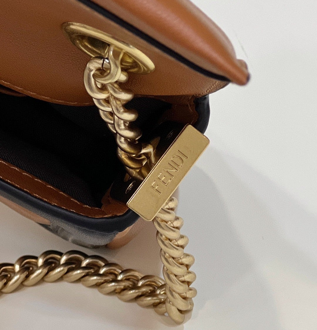 Top QualityTop Quality Baguette Chain Brown and Black Bag For Woman 19cm/7.5in