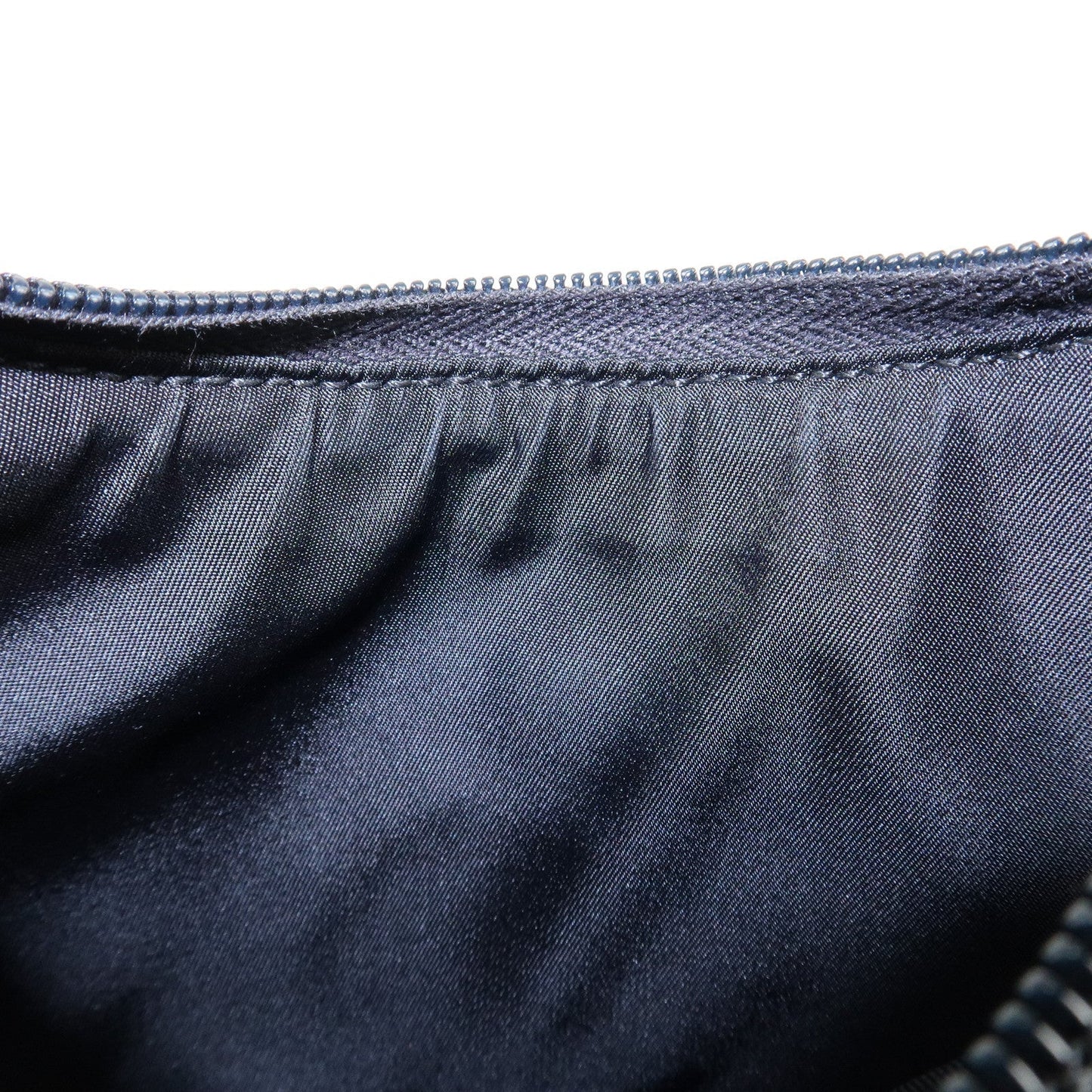 PRADA Felt Leather Shoulder Bag Hand Bag Gray Black  d