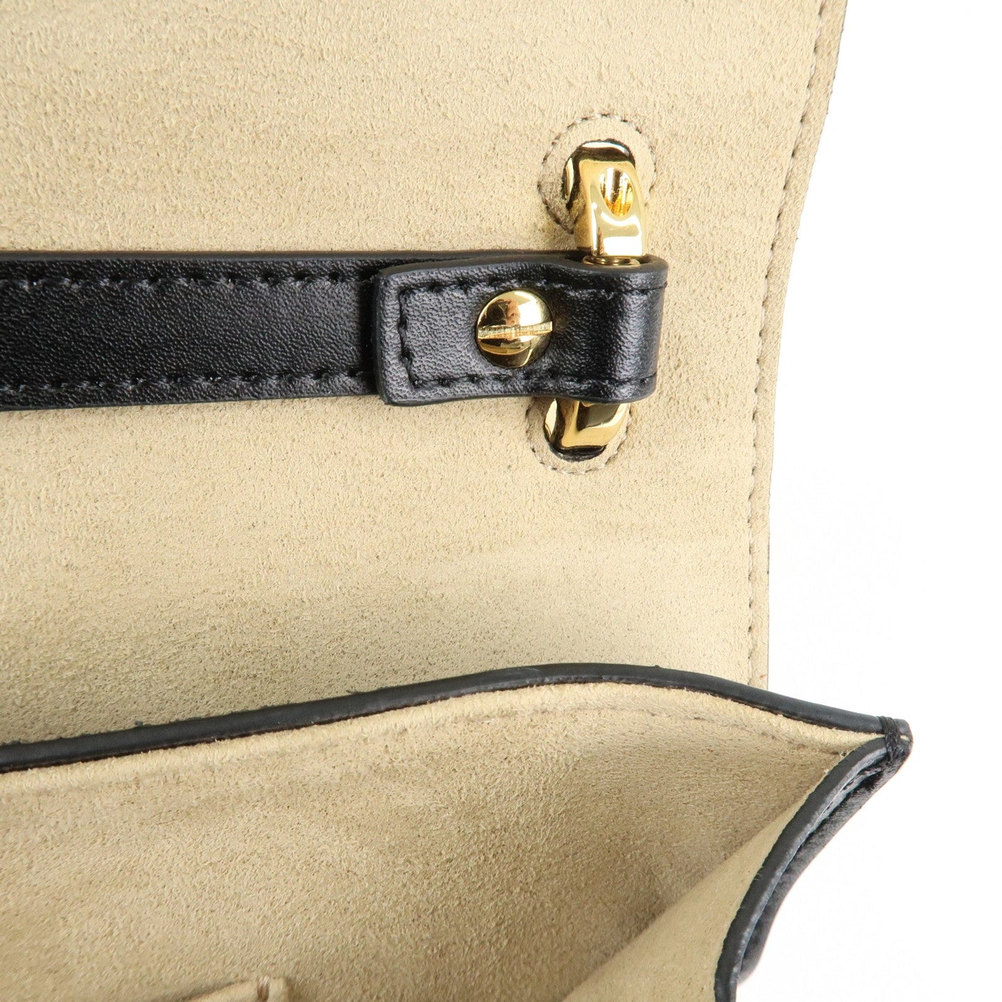 FENDI Zucca KAN I Leather 2Way Bag Hand Bag Brown Black 8BT283  d