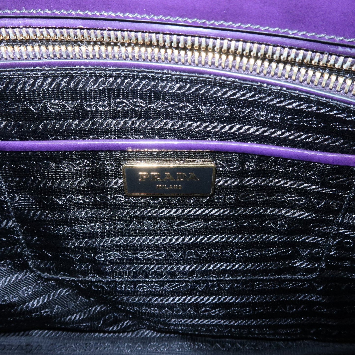 PRADA Patent Leather 2Way Shoulder Bag Flower Motif B2274F  d