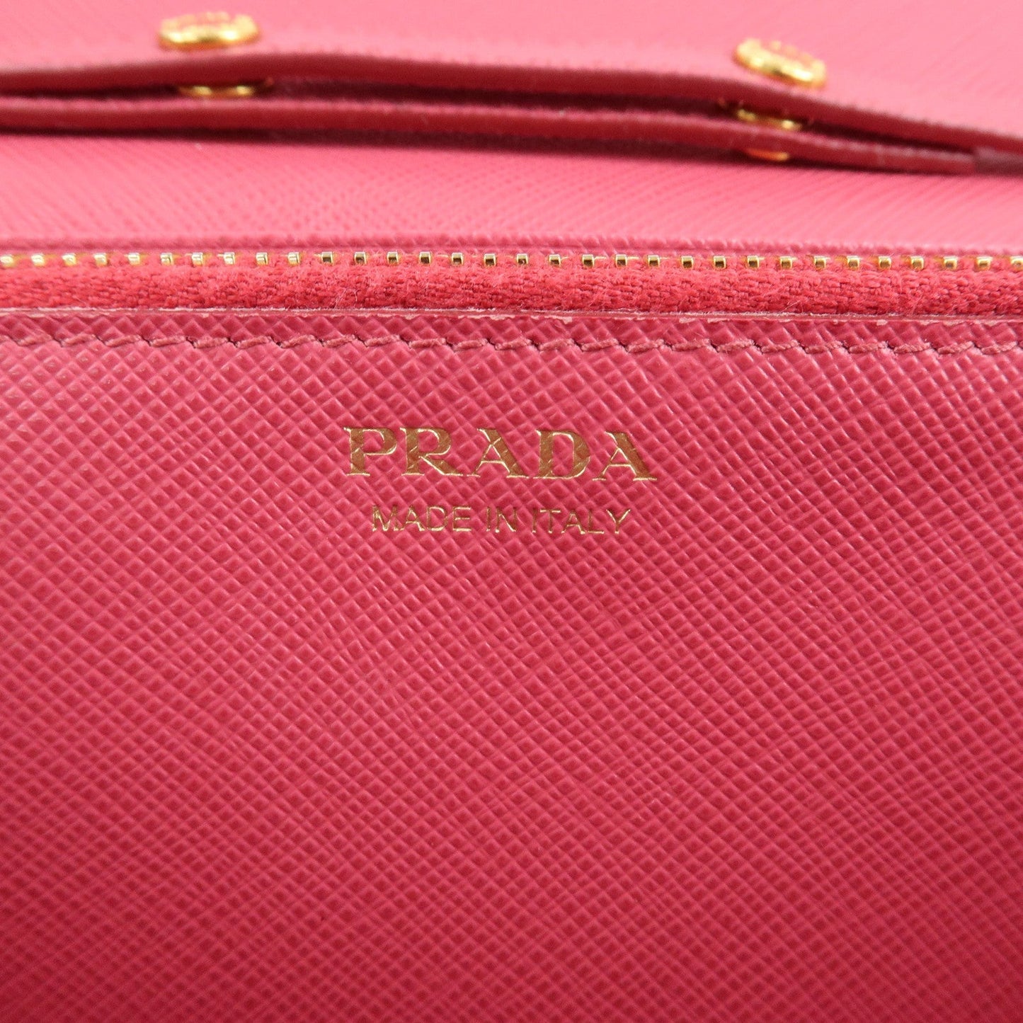 PRADA Saffiano Metal Chain Wallet Shoulder Bag Pink 1DH002  d