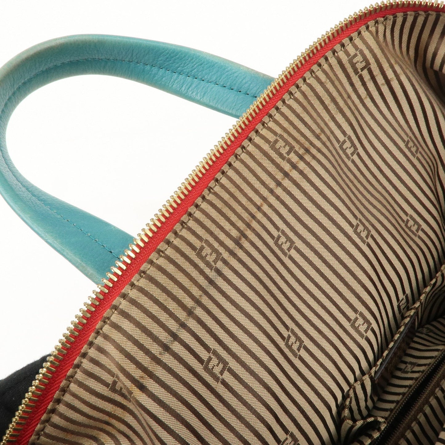 FENDI Cameleon Leather 2WAY Bag Black Brown Blue Red 8BL110  d