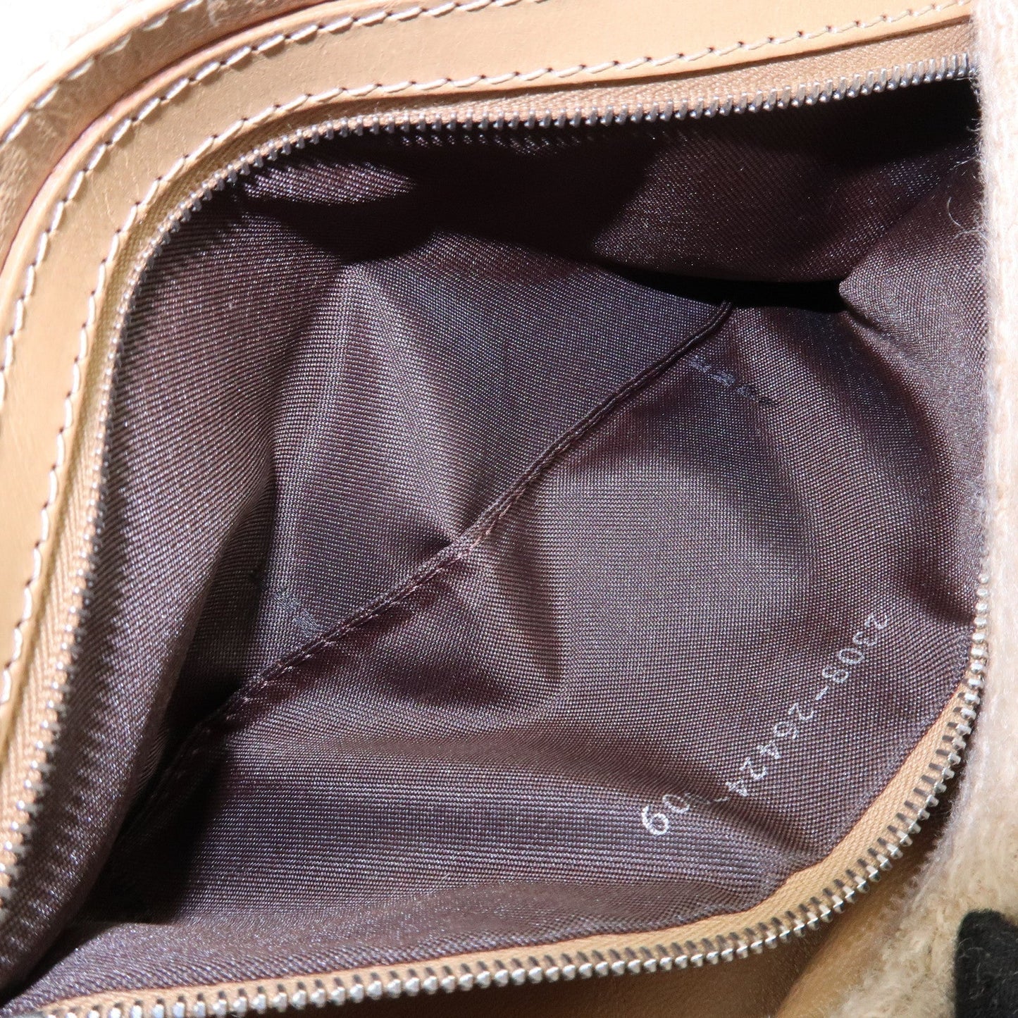 FENDI Mamma Baguette Zucca Wool Leather Shoulder Bag Beige 26424  d