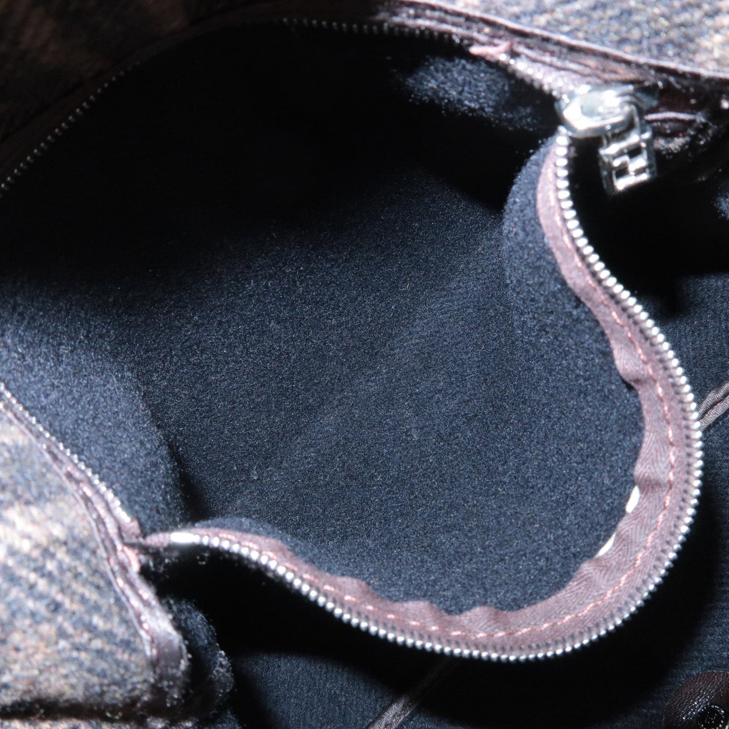 FENDI Mamma Baguette Zucca Wool Leather Shoulder Bag 26325  d