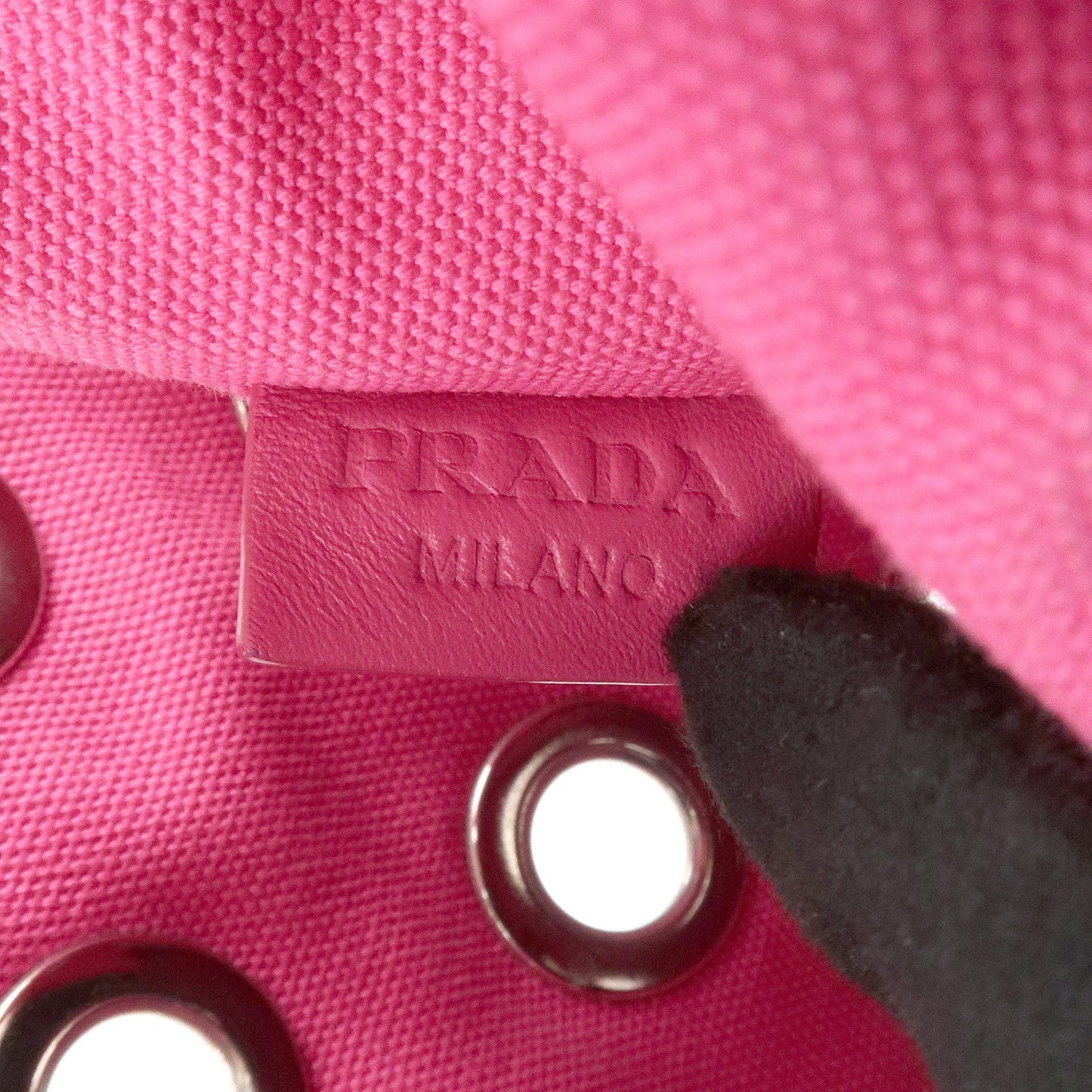 PRADA Canapa Mini Canvas 2Way Bag Hand Bag Pink 1BG439  d