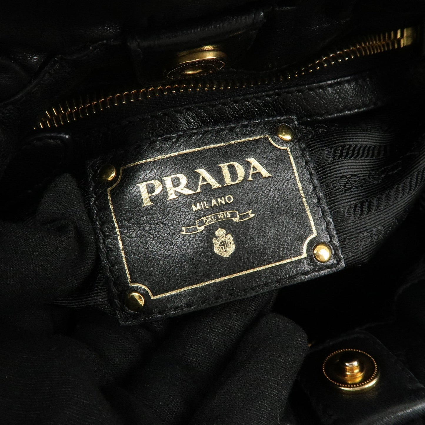 PRADA Leather Ribbon 2Way Bag Hand Bag Shoulder Bag BN1760  d
