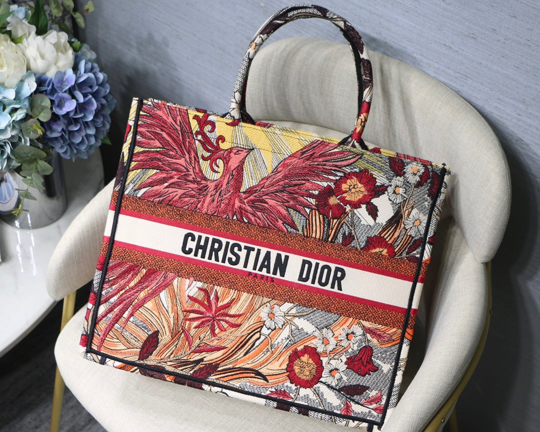 Top Quality Large Book Tote Red Multicolor, For Women, Womens Handbags 16.5in/42cm CD
