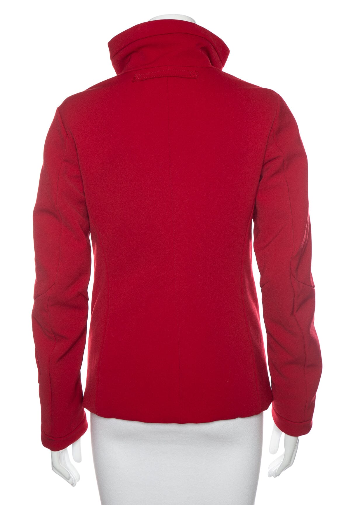 Prada Sport Red Nylon Mock Neck Zip Up Jacket SZ 38