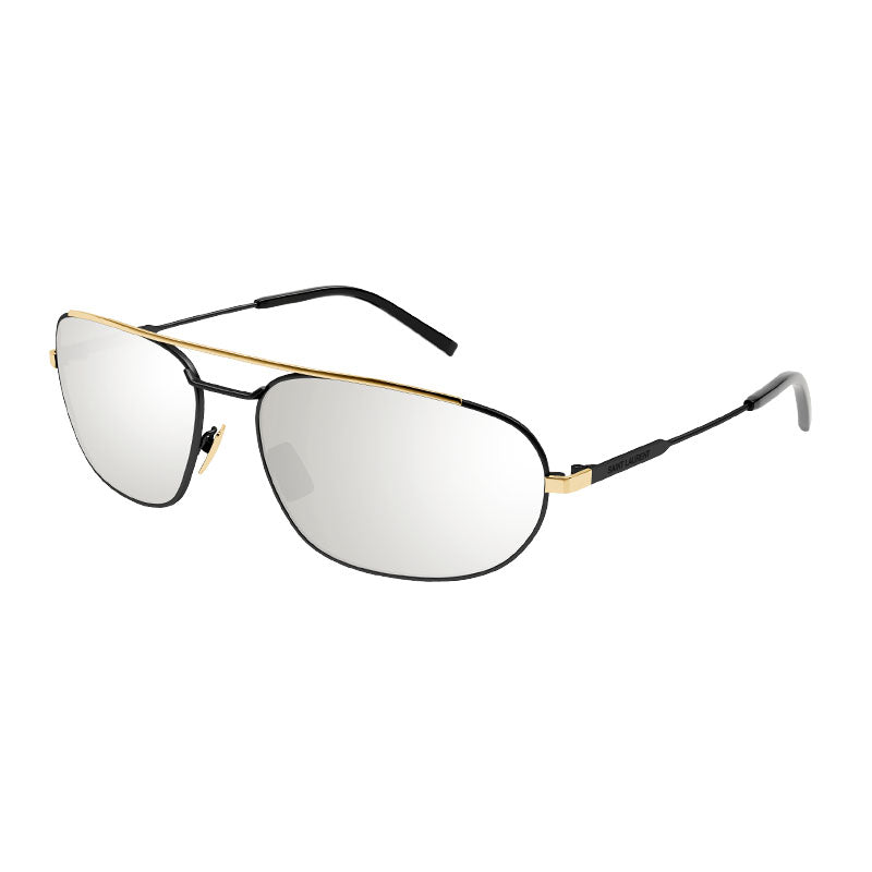 Saint Laurent Sunglasses Rectangle Full Rim, Black Frame and Black Lens SL561001