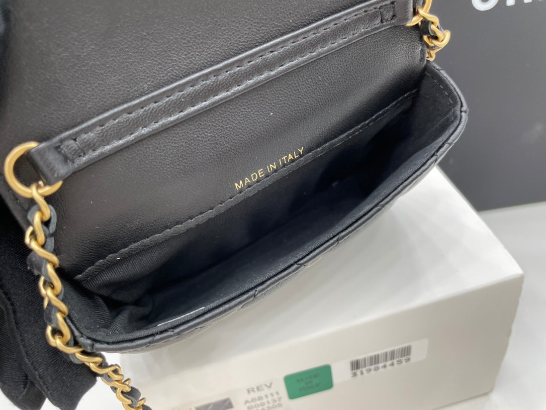 CHLMini Flap Bag Black For Women, Women’s Bags 7.5in/19cm