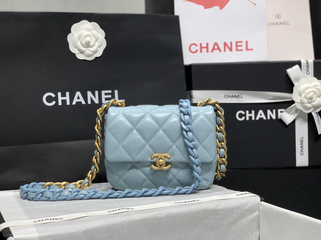 CHLMini Top Qualityap Bag Gold-Tone Metal Blue Bag For Women 13cm/5in
