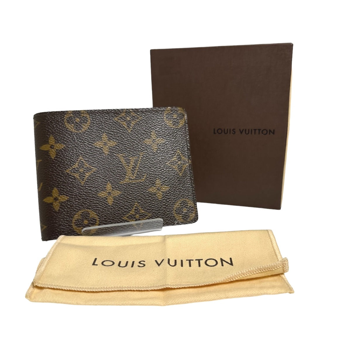 LOUIS VUITTON Bifold Wallet M60026 Monogram canvas Brown Bifold Wallet Monogram Portefeuille Florin unisex(Unisex)  d