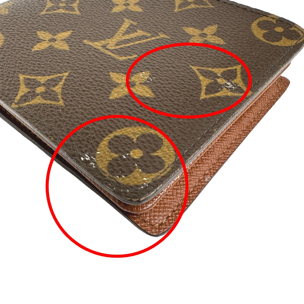 LOUIS VUITTON Bifold Wallet M60026 Monogram canvas Brown Bifold Wallet Monogram Portefeuille Florin unisex(Unisex)  d