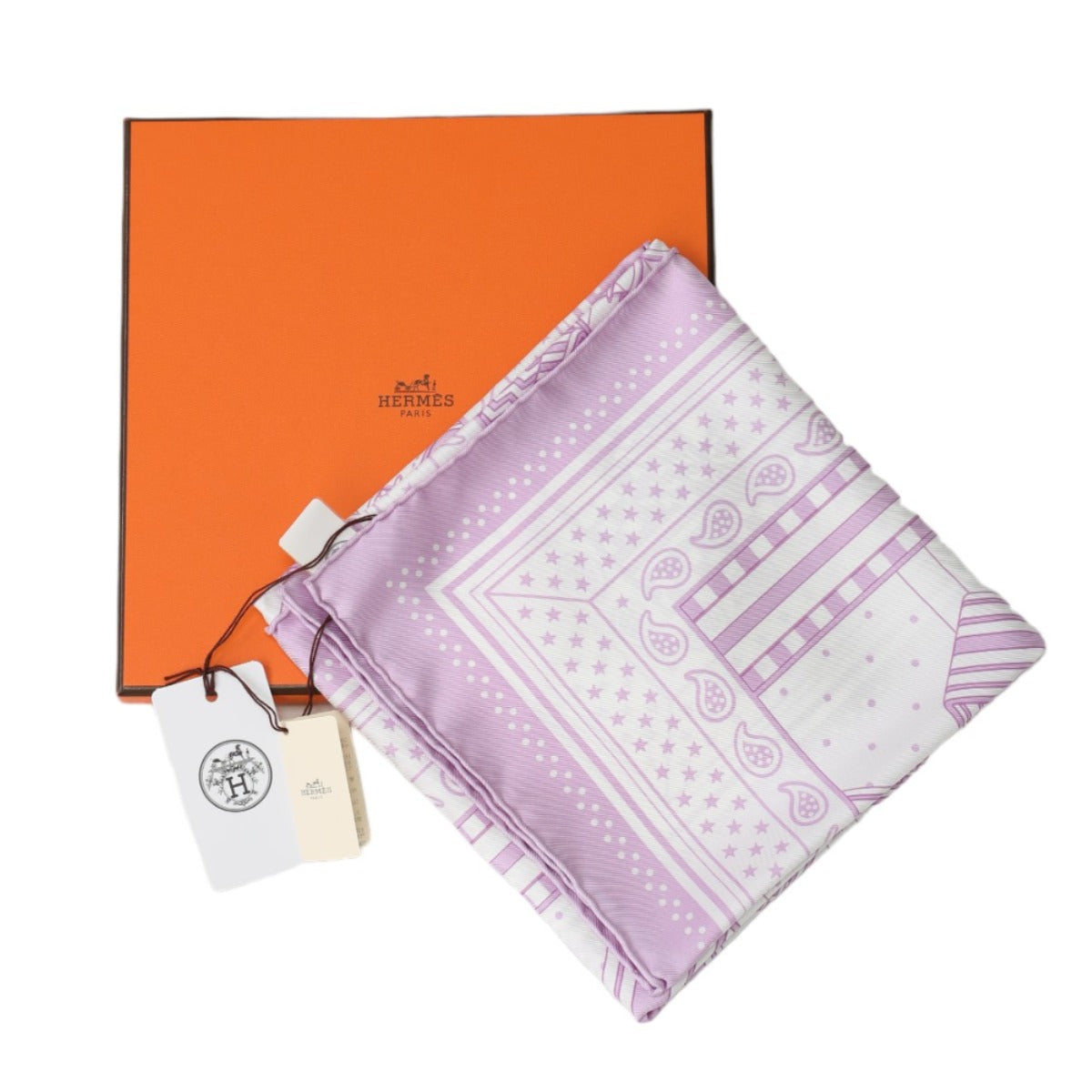 HERMES scarf silk purple Stall zigzag sangre Carre55 Women  d