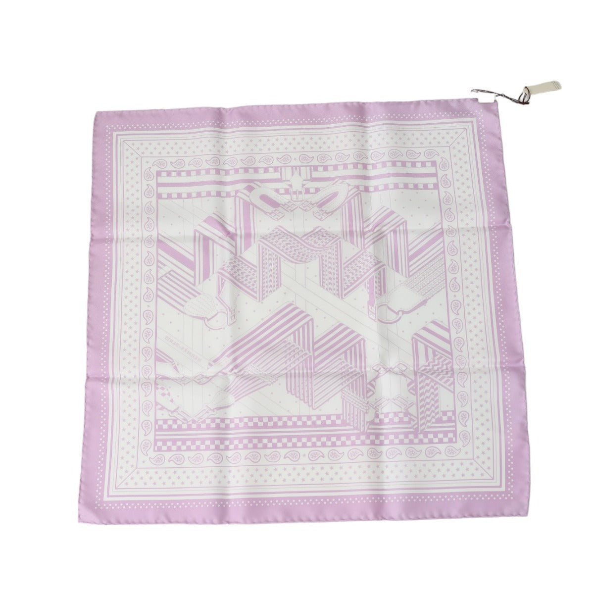 HERMES scarf silk purple Stall zigzag sangre Carre55 Women  d