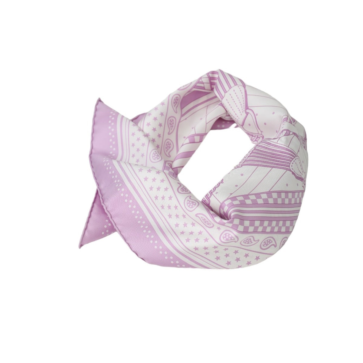 HERMES scarf silk purple Stall zigzag sangre Carre55 Women  d