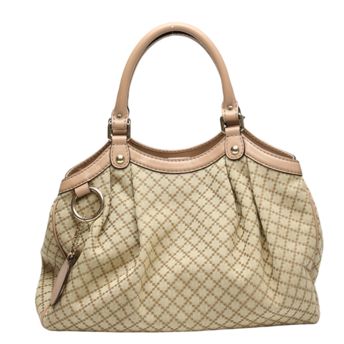 GUCCI Tote Bag 211944 GG canvas beige Handbag Diamante canvas Women