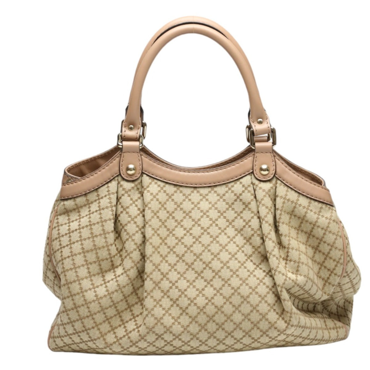 GUCCI Tote Bag 211944 GG canvas beige Handbag Diamante canvas Women