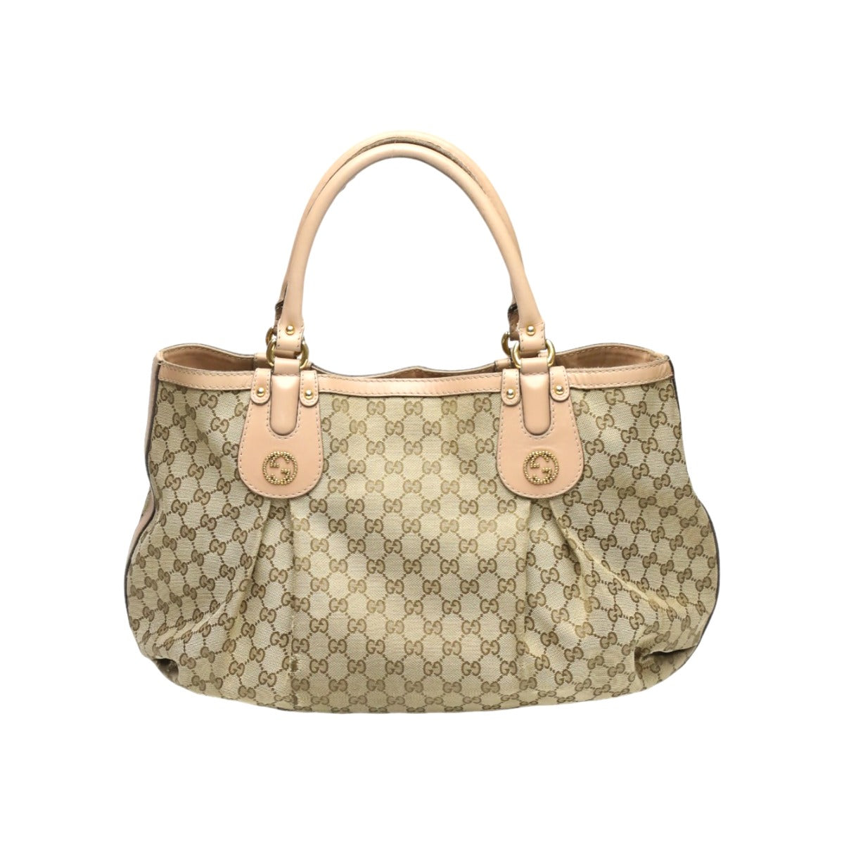 GUCCI Tote Bag 269951 GG canvas, leather beige Handbag GG pattern scarlet Women