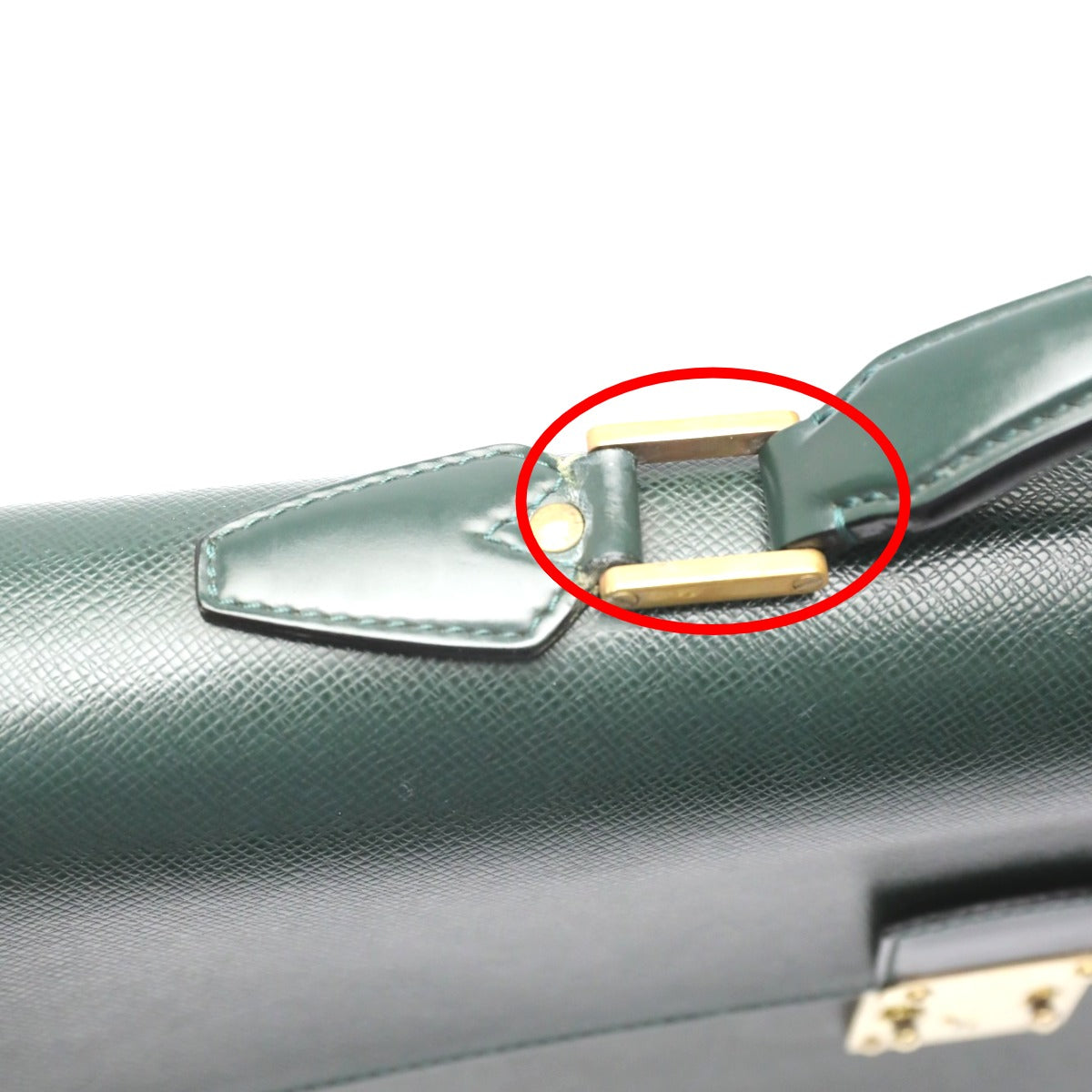 LOUIS VUITTON Business bag M30034 leather green Documents bag Epithea Taiga Moskova mens  d