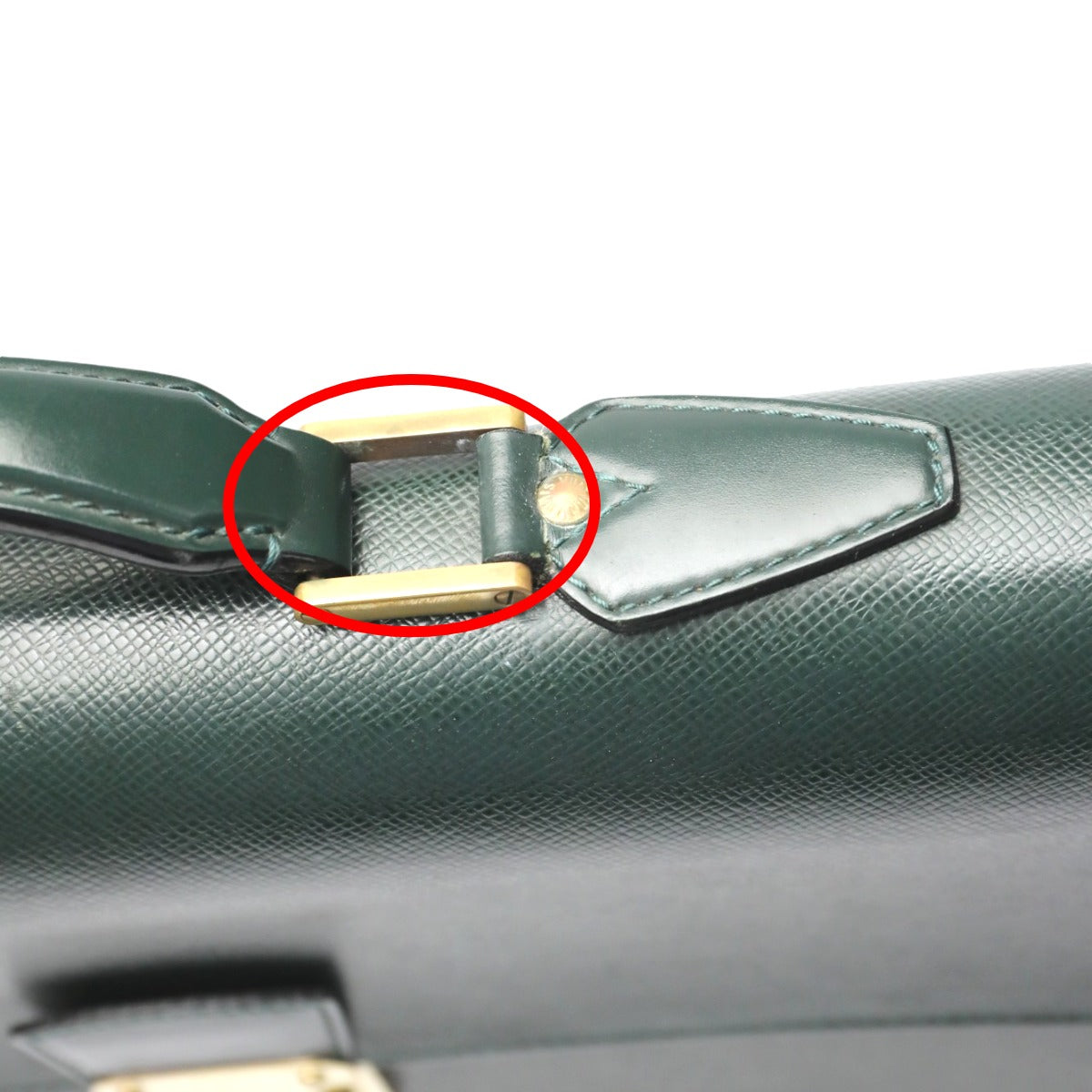LOUIS VUITTON Business bag M30034 leather green Documents bag Epithea Taiga Moskova mens  d